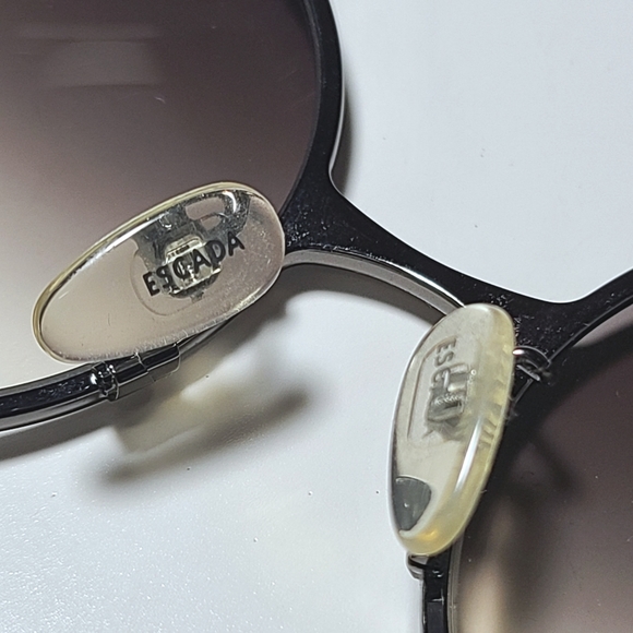 Vintage Escada Black Gradient Round Sunglasses - Picture 9 of 9
